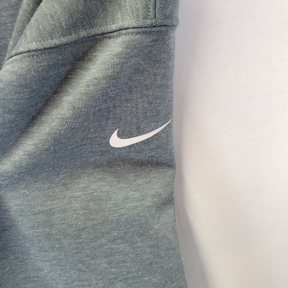 Nike Women's Small Pullover Sweatshirt Blue Wrap Front Pockets Double Cuff - Picture 5 of 8